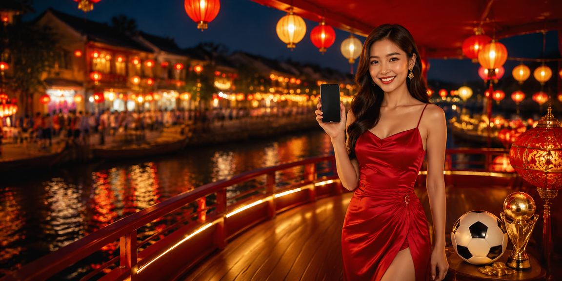 Chợ đêm Hội An với không khí bóng đá và giải trí trực tuyến Việt Nam
